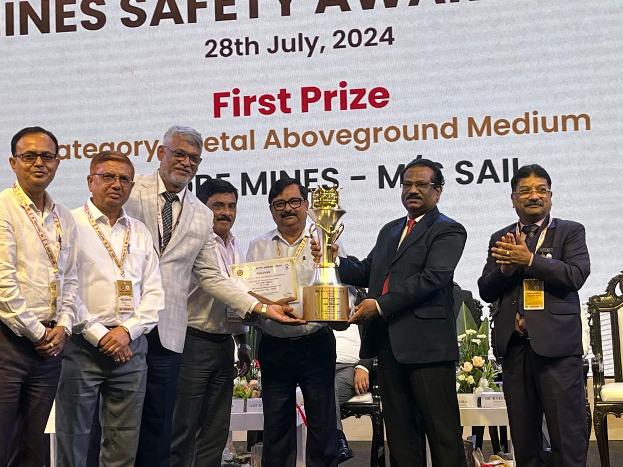 SAIL : BSL ‘s Gua Ore Mine wins First Prize in Mines Safety Awards 2024