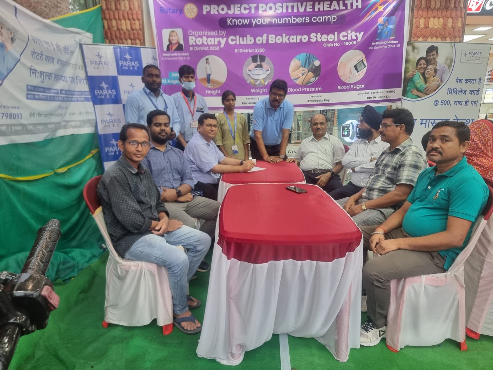 Rotary Club organized health camp, 109 people got tested