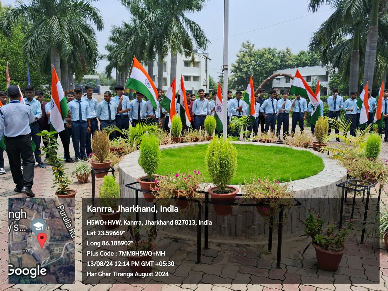 Management and students of GGSESTC Chas took part in Har ghar tiranga campaign