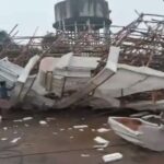भूली में टला बड़ा हादसा, बारिश से 60 फीट ऊँचा दुर्गा पंडाल ध्वस्त